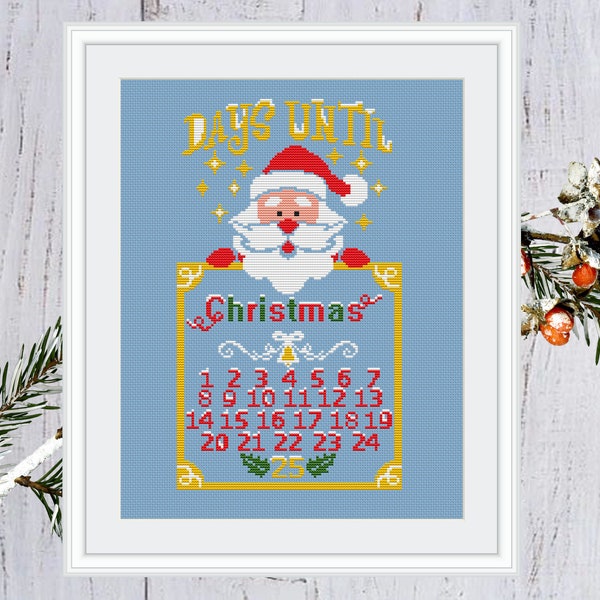 Christmas adventskalender kinder Cross Stitch patern PDF, Сhristmas decor , Winter Advent Sampler,Santa Cute Cross Stitch Easy Cross Stitch