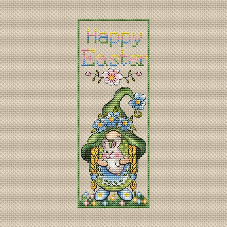 Bookmark Cross Stitch Pattern Pdf Girl Gnome Elf Fairy Pixie - Etsy