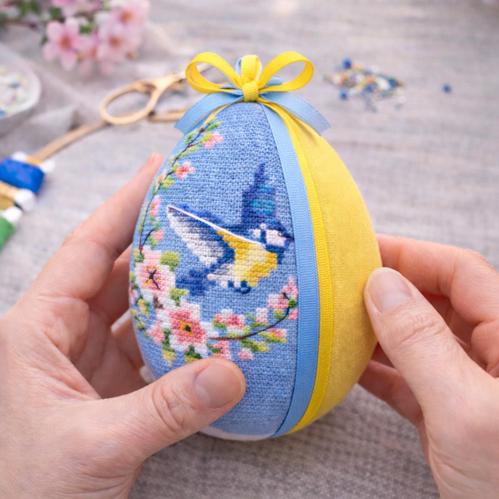 Mini Easter Egg Cross Stitch Patterns, Spring Birds, Small Embroidery ...
