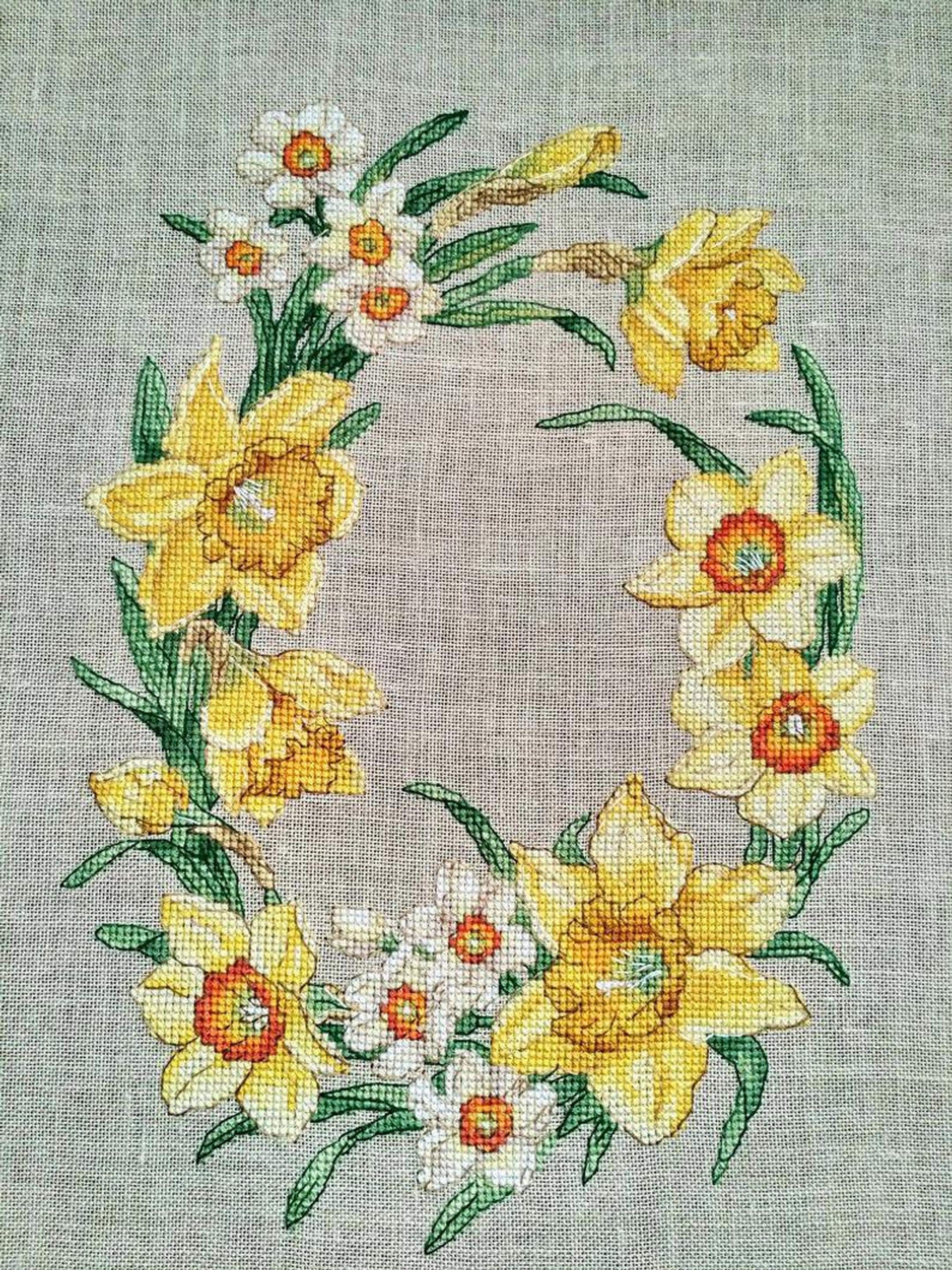 Daffodil Cross Stitch Pattern Instant Download Embroidery - Etsy