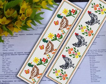Birds Bookmark Cross Stitch Pattern: Easy Nursery Decor (PDF Pattern)