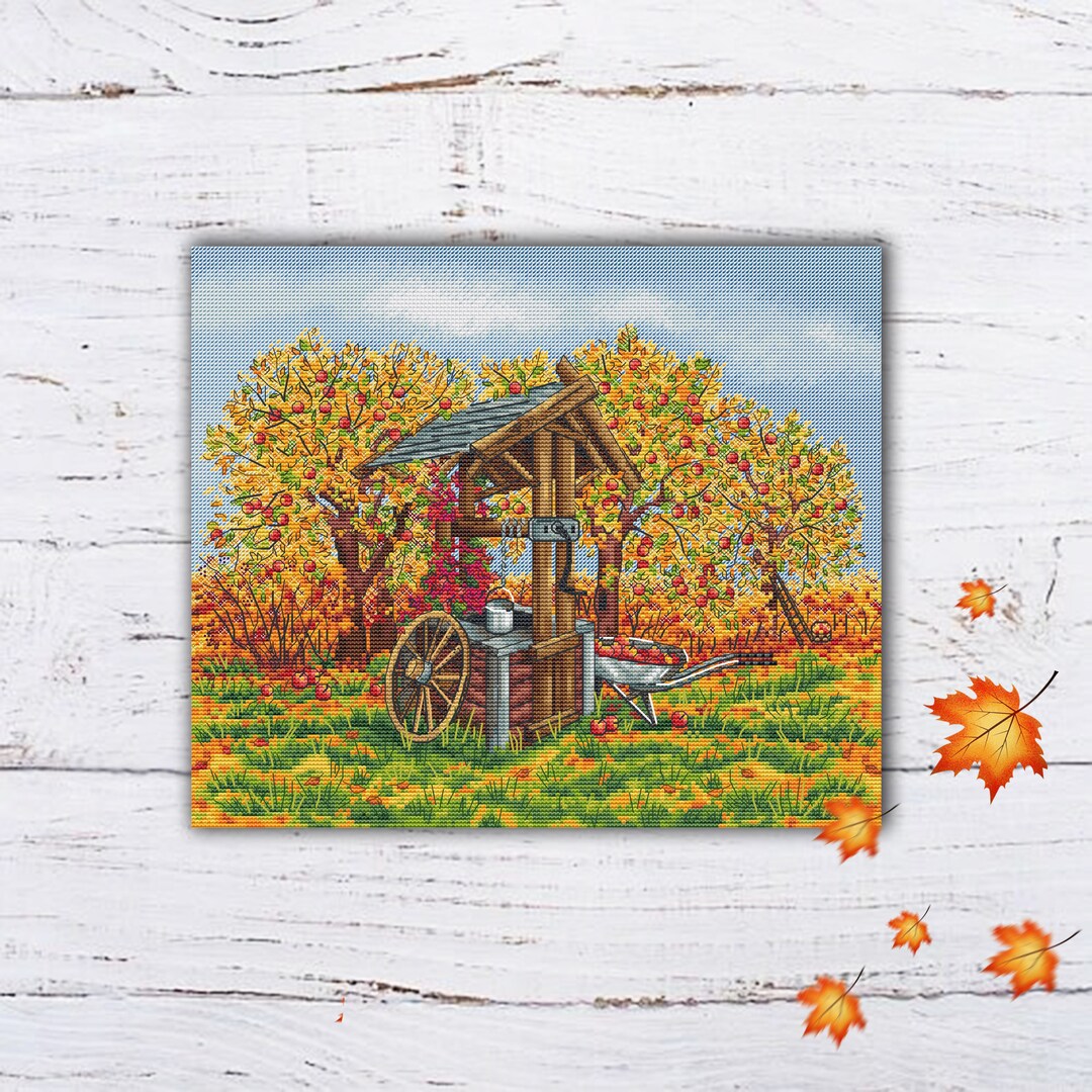 Autumn Cross Stitch Pattern Pdf Nature Cross Stitch Large - Etsy