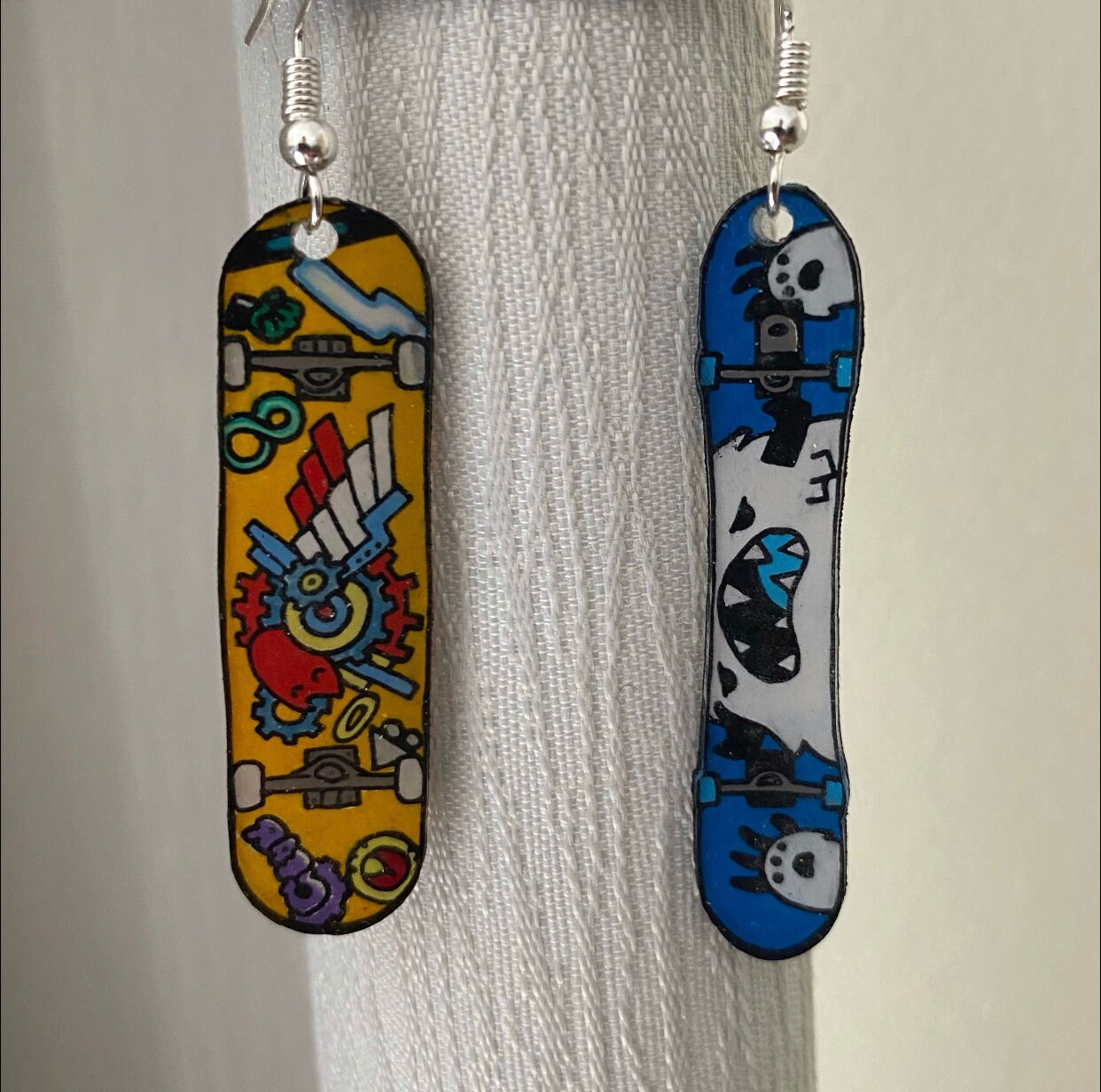 Sk8 the Infinity Reki and Langa Skateboard Earrings | Etsy