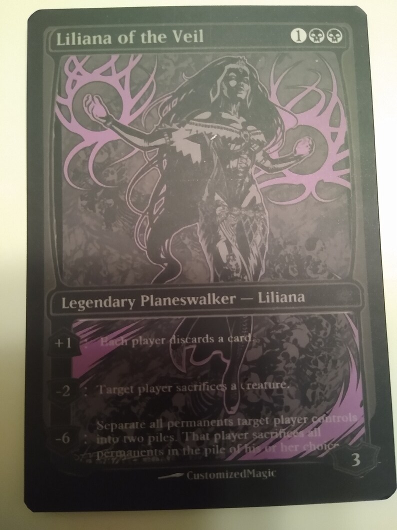Liliana of the Veil Proxy Alter Playing Card | Etsy