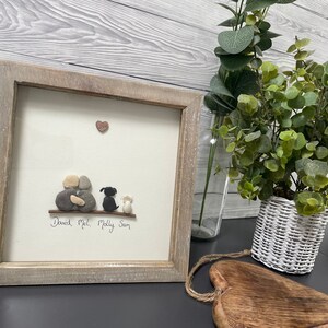 Handmade Couple Pebble Art Picture image 4