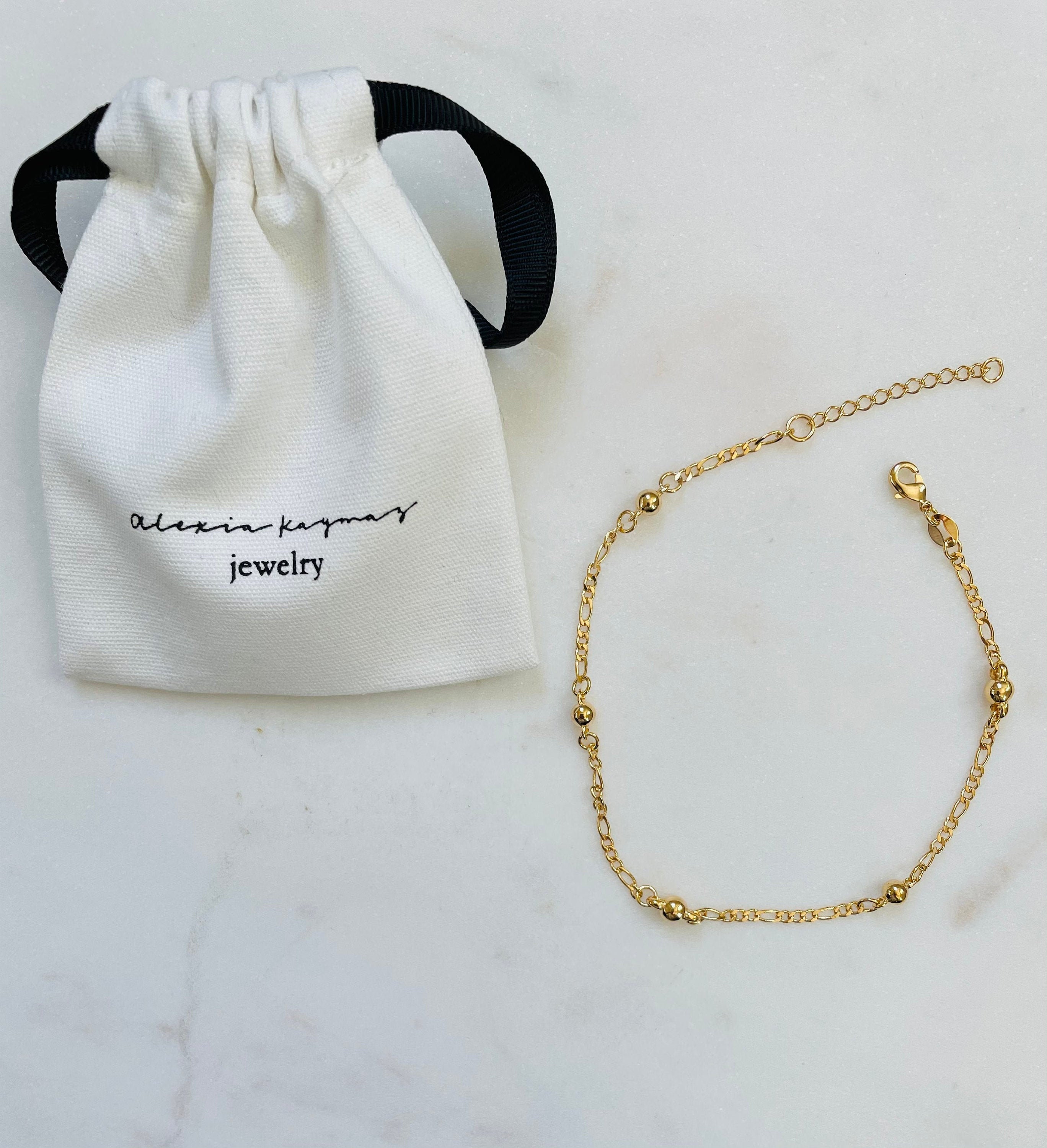 18k Gold Filled Bead Beaded Anklet / Gold Ball Anklet / Ankle Etsy