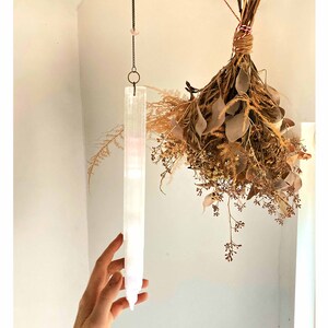 Selenite Wall Hanging For Cleansing Your Space and Uplifting Your Home | Crystal Wall Accessories | Spiritual Home Decor | Yoga
