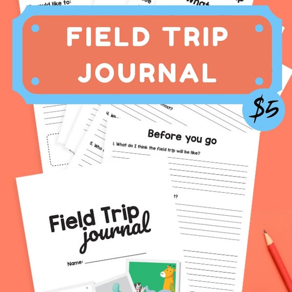 Field Trip Journal Printable Etsy