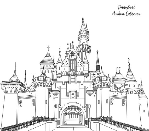 Disneyland Castle Coloring Pages