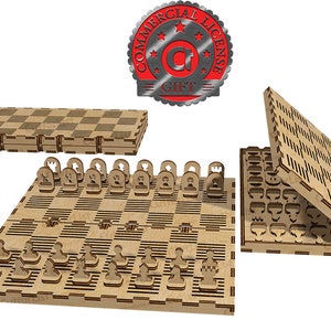 Laser Cut Chess Board with Compass Rose Inlay by TimJones - Thingiverse