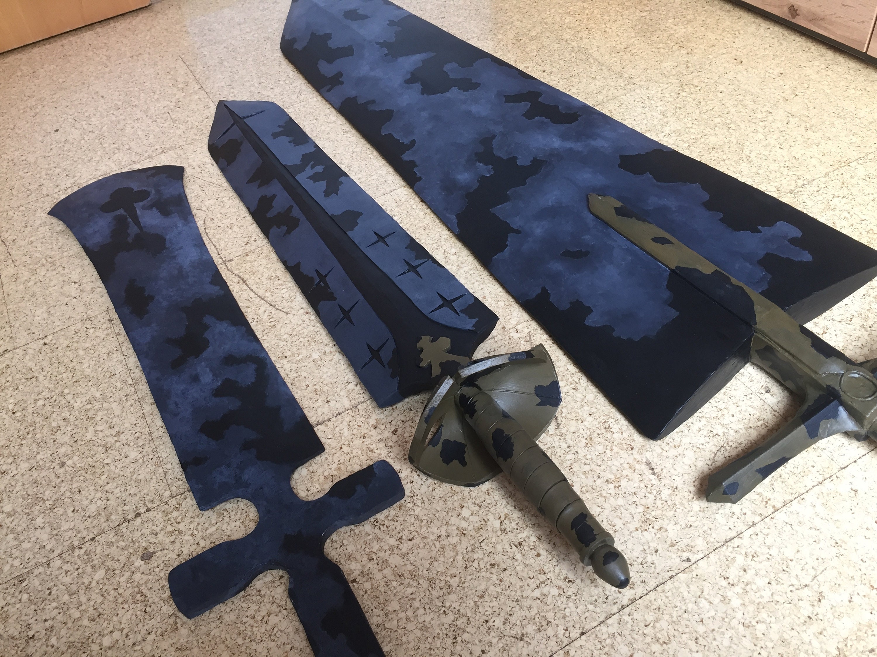 Black Clover Astas Demon Dweller Sword Full Scale Pattern | Etsy