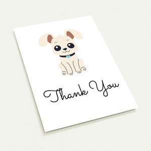 Cute Dog Thank You Cards Pack of 10 Greeting Cards (US & CA)