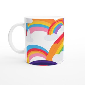 Rainbow Mug White 11oz Ceramic Mug