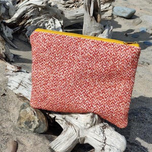 Orange marbled handbag Toiletry bag / wallet / purse / Handbag
