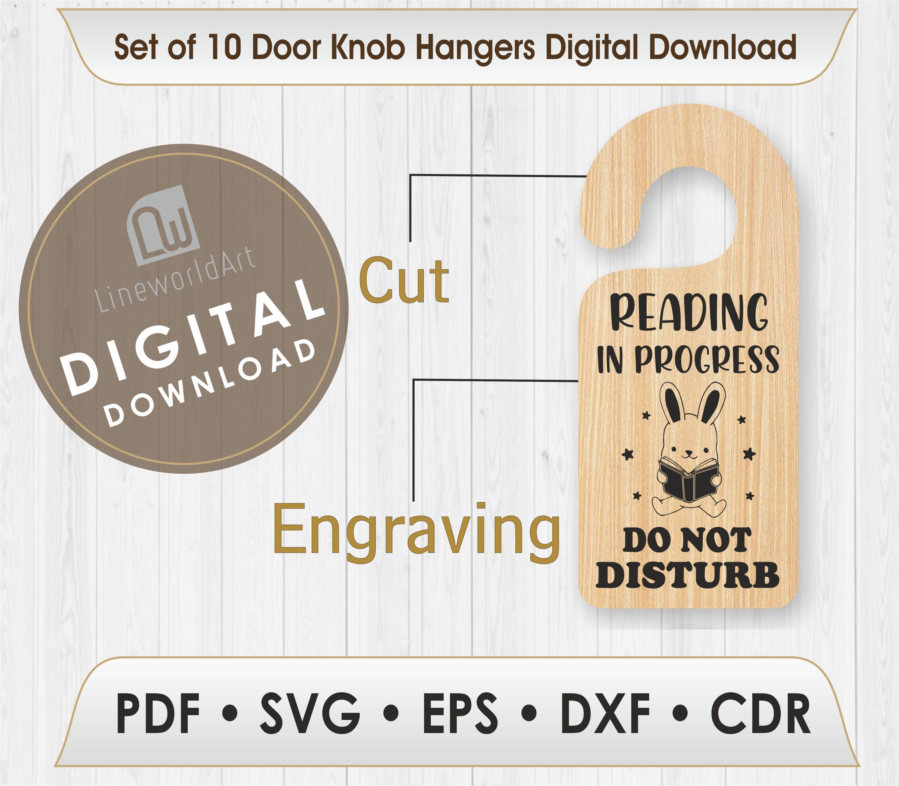 Do Not Disturb Svg, Wooden Door Hanger Templates, Laser Engraved Cut ...