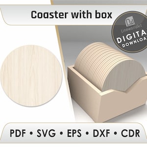 Coaster Svg Files, Round Blank Coasters Laser Svg, Coaster Laser File, Digital Download