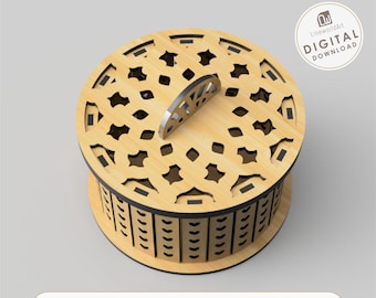 Decoravite Round Box Laser Cut, Gift Box Svg Files