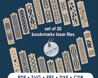 Bookmark SVG Bundle, Laser Cut Files (Digital Download)