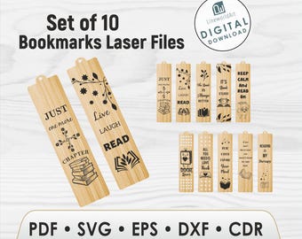 Bookmark SVG Bundle for Laser Cutting