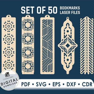 Träbokmärkesdesignpaket | Läspresenter för laserskärmaskiner