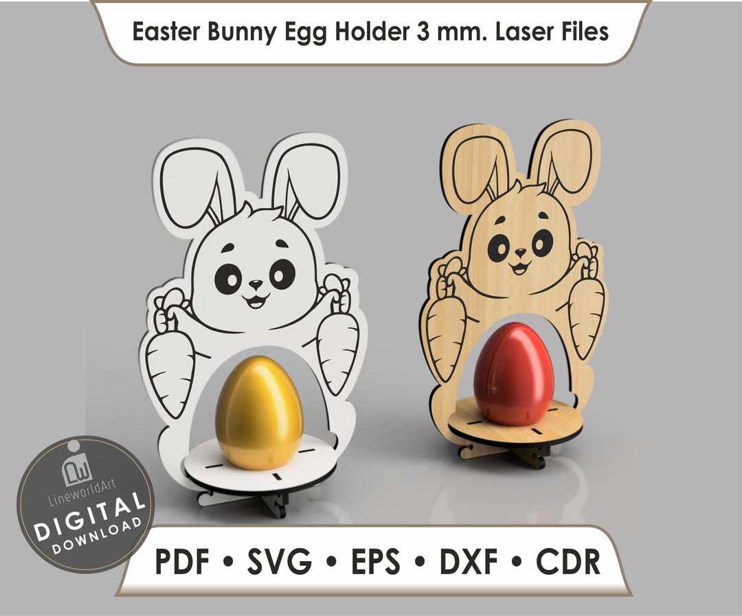 Easter Egg Stand SVG — Laser Cut File for Spring Decor & Gifts - Etsy
