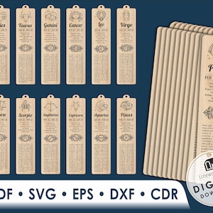 Fichiers découpés au Laser astrologie, Bundle Svg du signe du zodiaque, Horoscope Svg, fichier Cnc du zodiaque, fichiers Svg Glowforge