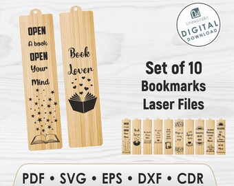 Inspirational Quote Bookmark SVG Set for Laser Cut & Cricut