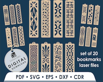 Laser geschnitten Lesezeichen SVG, Glowforge Holz Dateien (Digital Download)