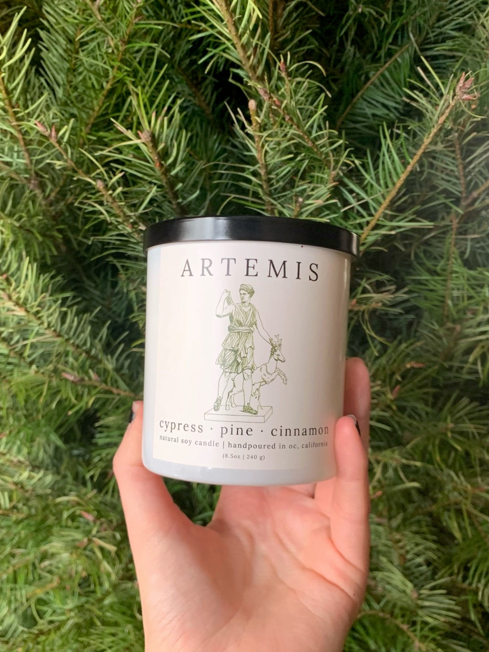 ARTEMIS Greek Mythology Candle Etsy