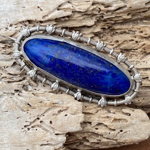 925 マーカサイト ラピスラズリ ブローチ Lapis lazuli brooch - Etsy 日本