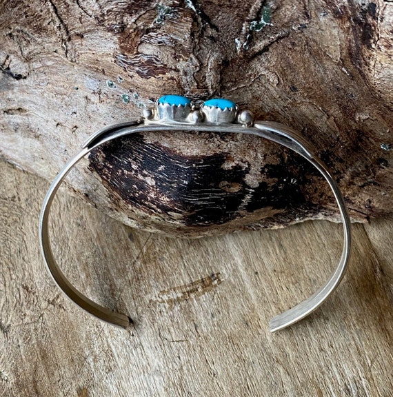 Turquoise And Silver Cuff Bracelet - image 3