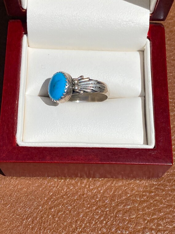 Turquoise And Silver Ring - image 9