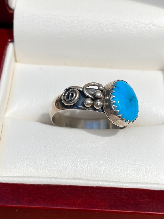 Turquoise And Silver Ring - image 3