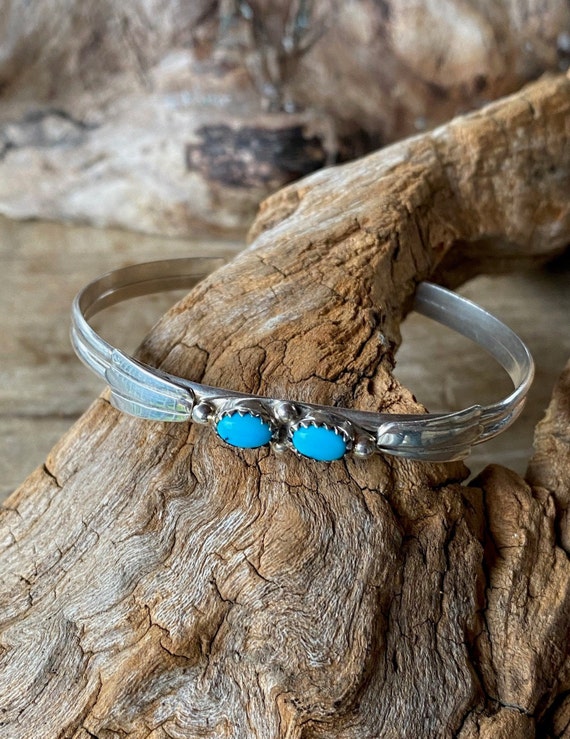 Turquoise And Silver Cuff Bracelet - image 6