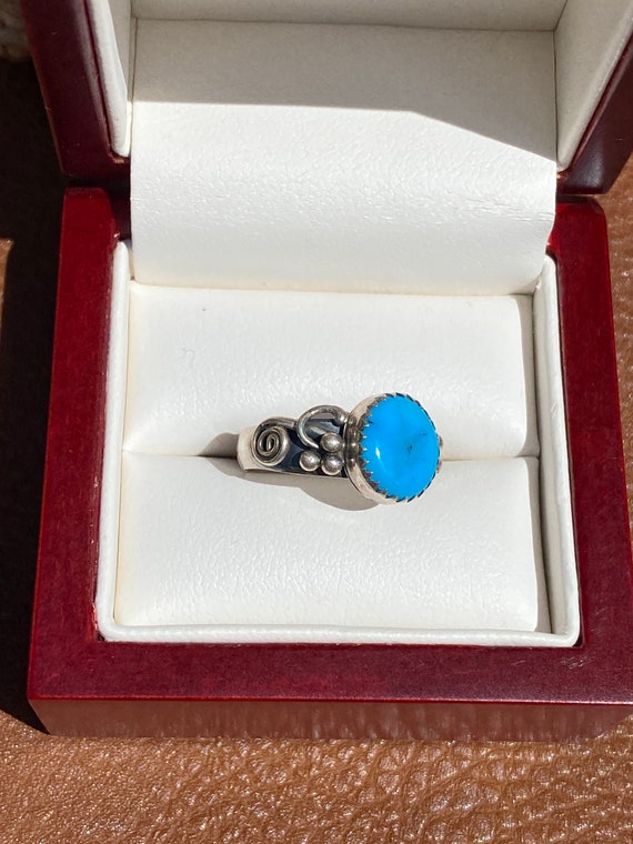 Turquoise And Silver Ring - image 8