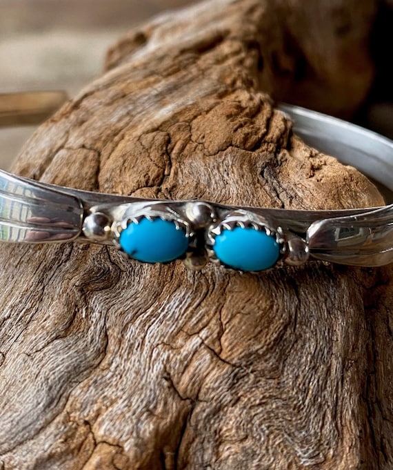 Turquoise And Silver Cuff Bracelet - image 2