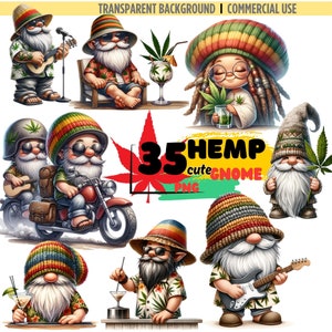 33PNG: Hanf Canabis Zwerg Clipart, Rastafari Zwerge Clipart, Aquarell Zwerg, Digital Download, Scrapbook, Junk Journals, kinderzimmer Dekor