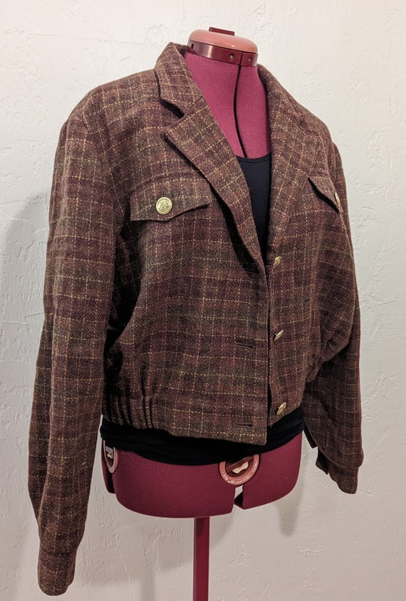 Vintage brown plaid jacket