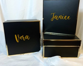 Personalized Keepsake Gift Box | Luxury Custom Gift Box | Bridal Baptism Birthday Holiday | Maid of Honour, Best Man, Bridesmaid