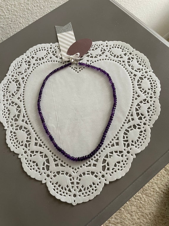 Beaded Round African Amethyst Necklace - image 6