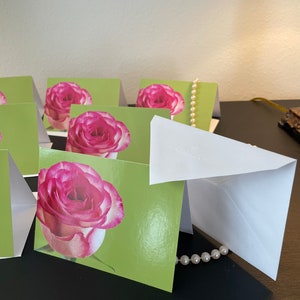 American  Beauty Rose Blank 10 with envelopes.