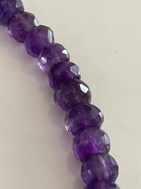 Beaded Round African Amethyst Necklace - image 2