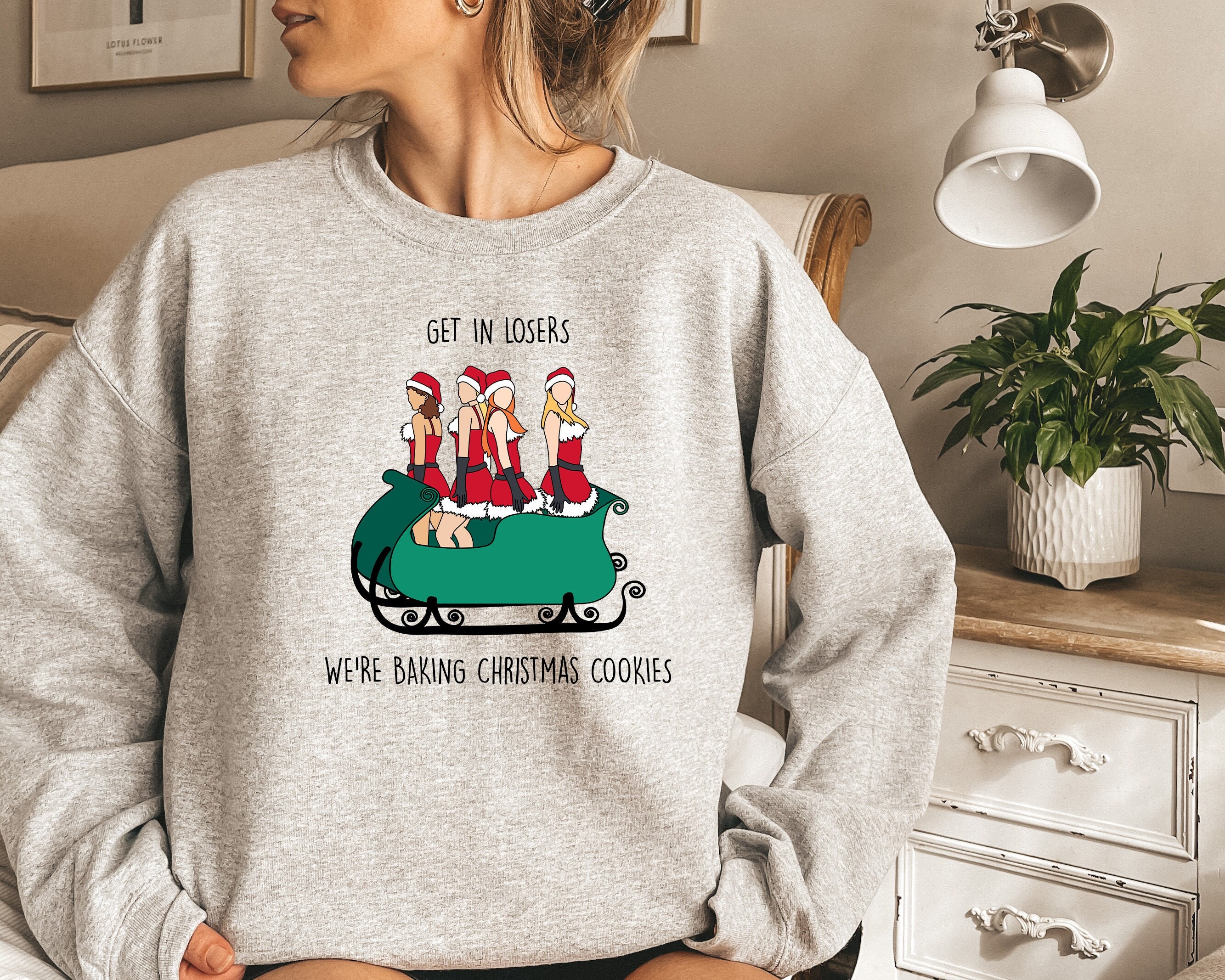 Get in Losers Sweatshirt, Christmas Mean Girls Sweatshirt sold by