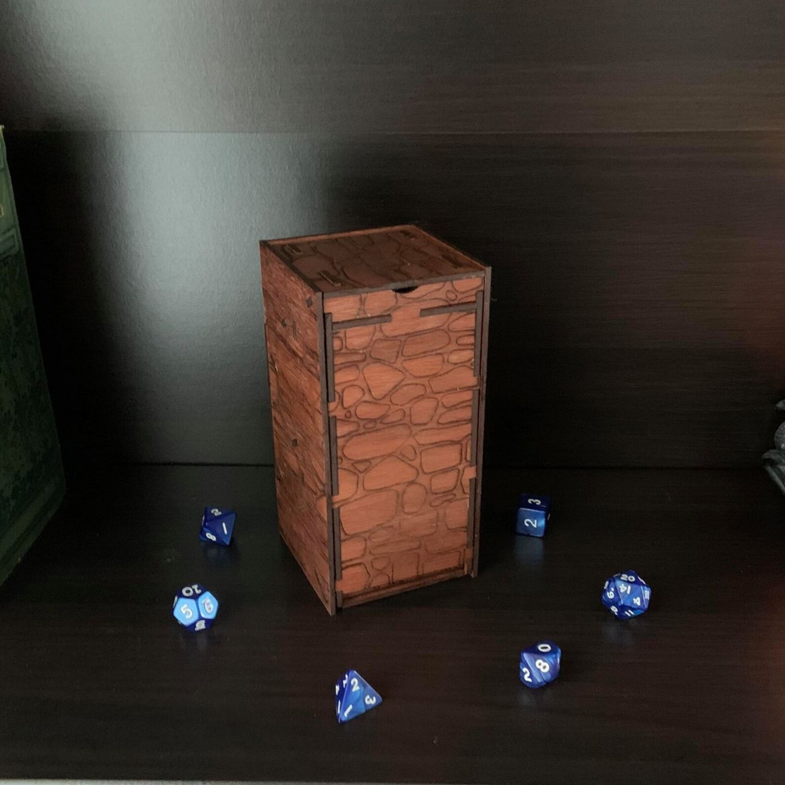 Folding Dice Tower and Dice Tray Wooden Fold Down Dice Tower Etsy