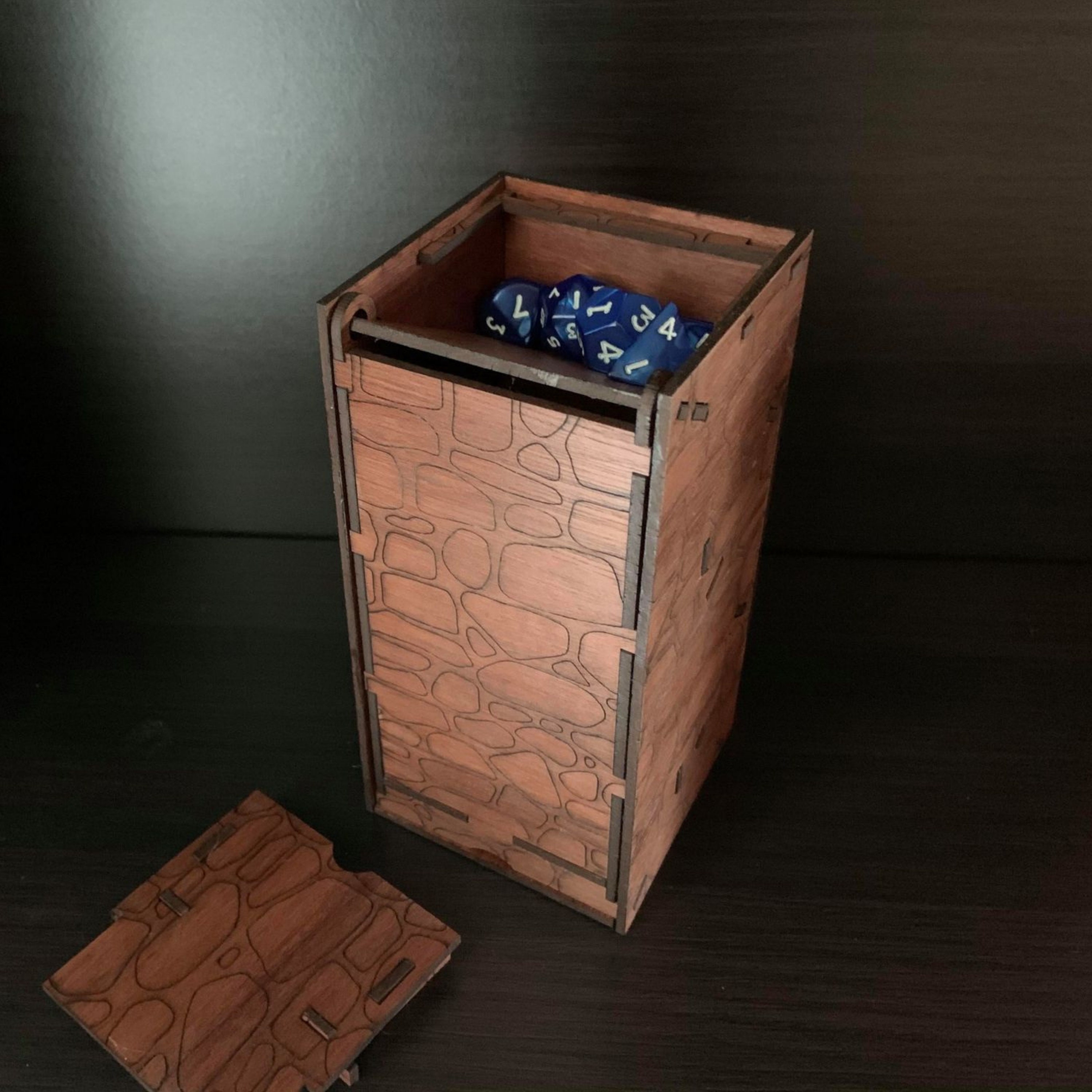 Folding Dice Tower and Dice Tray Wooden Fold Down Dice Tower Etsy