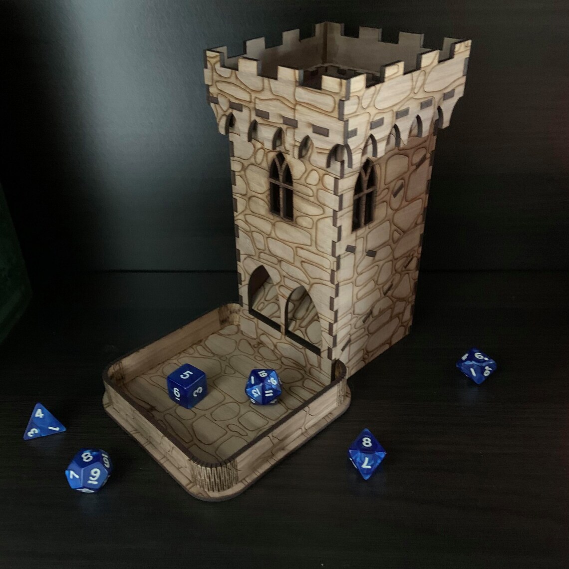Mediaval Dice Tower Castle Dice Tower RPG Accessories Etsy