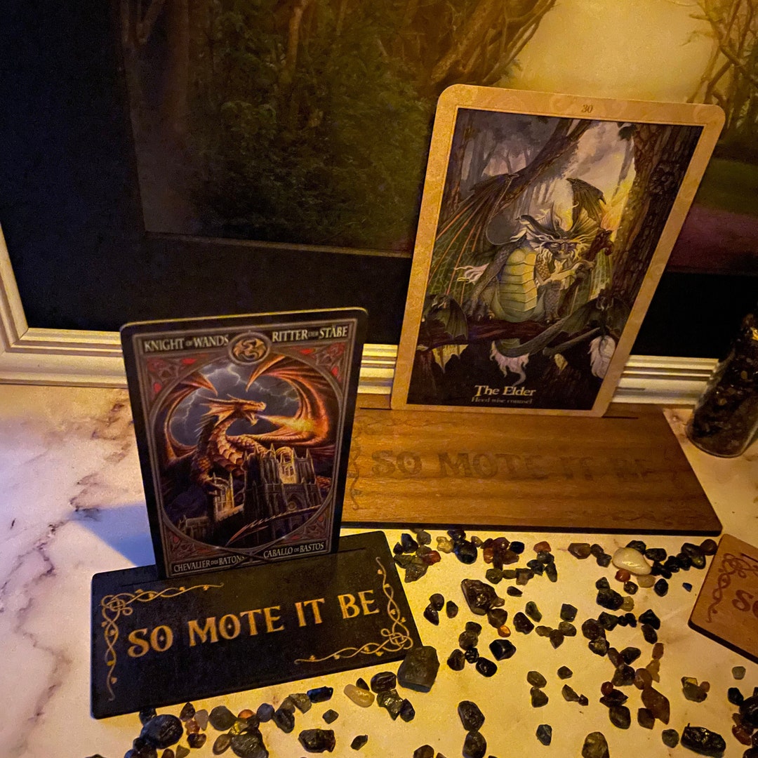 So Mote It Be Tarot Card Holder Oracle Card Holder Psychic Card Stand ...