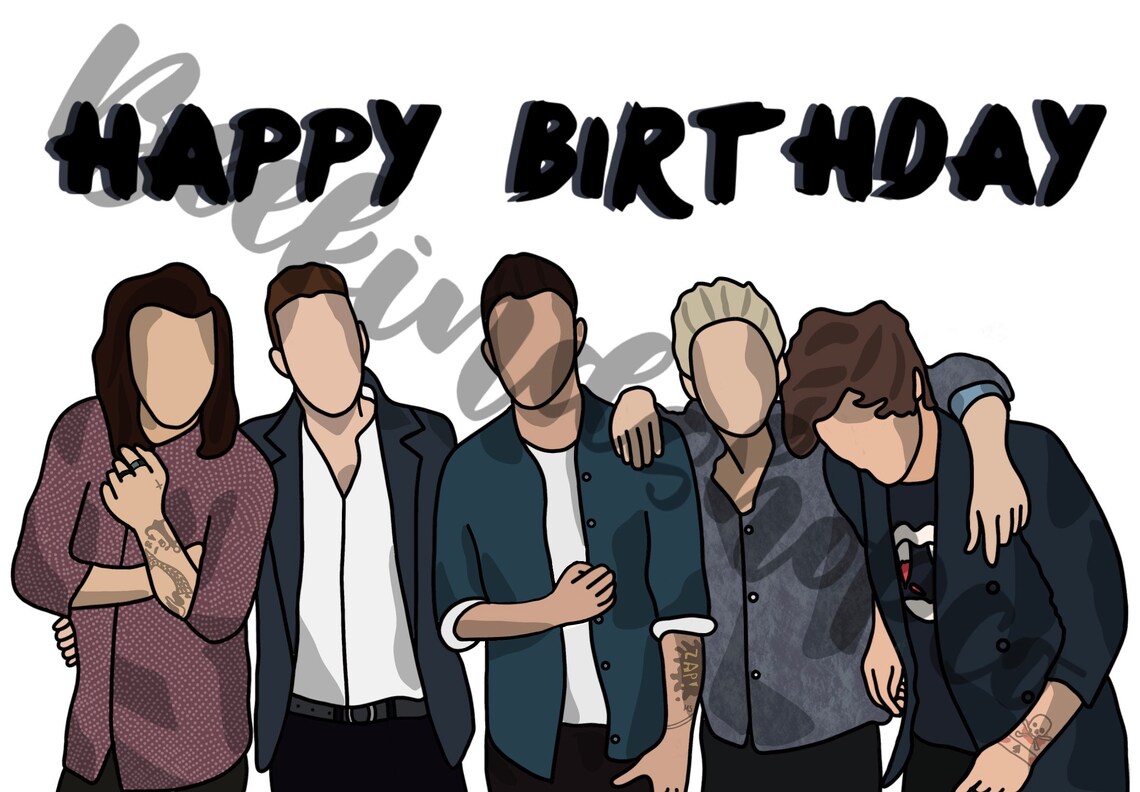 One Direction birthday card Etsy