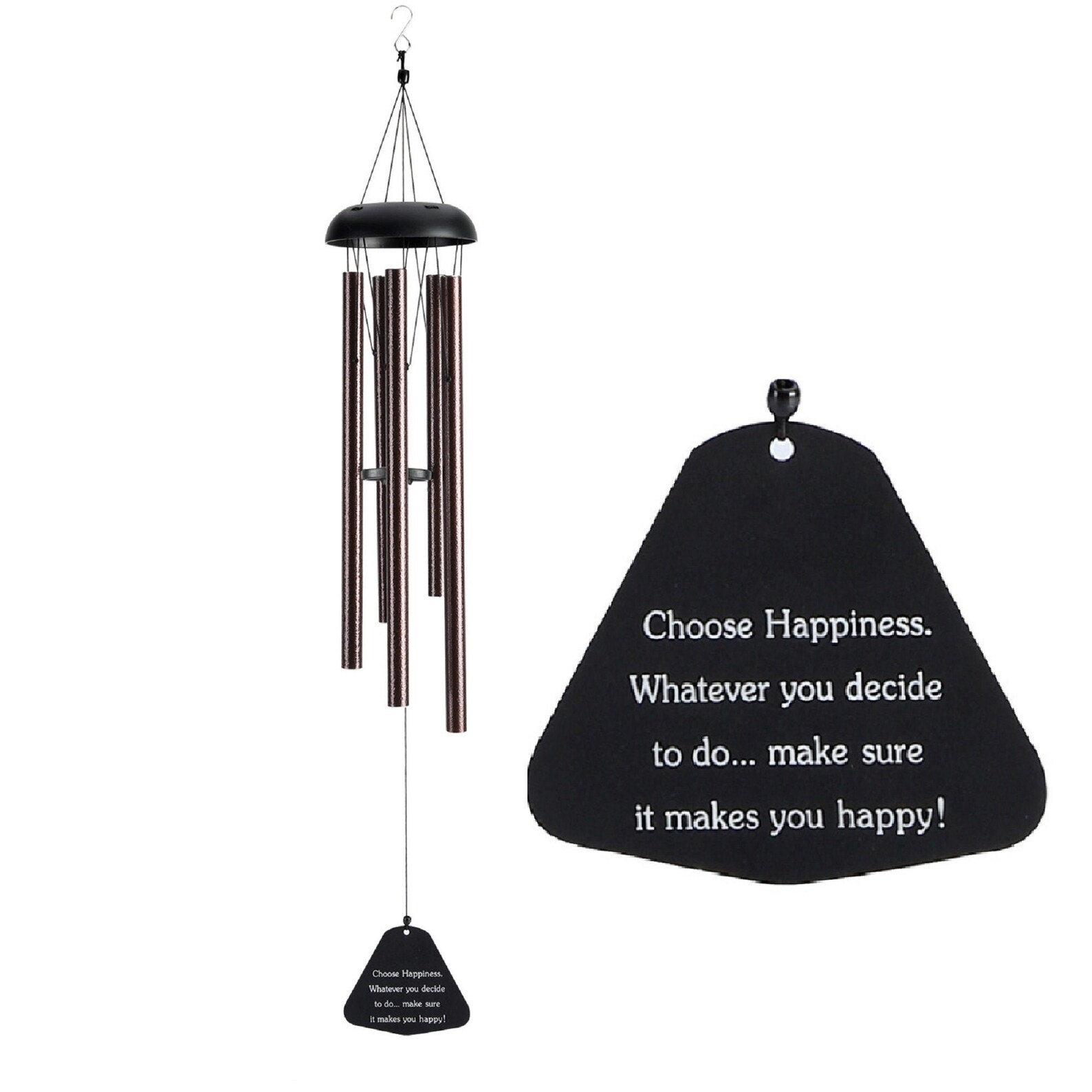 36in Bronze Wind Chime 5 Tubes Metal Wind Chimes Garden Home Etsy