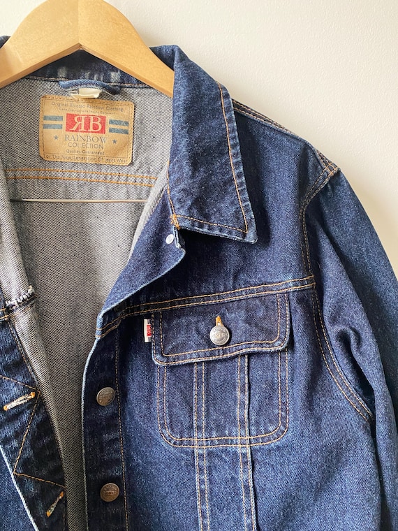 Vintage 2000s Denim Jacket | Y2K Dark Jean Jacket… - image 2